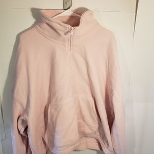 Old Navy XXL Pink Soft Turtleneck Sweater Coat Zipper Fuzzy
